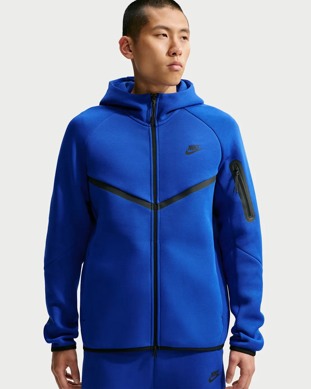 Мужская флисовая ветровка на молнии Nike Tech, Old Royal/Black