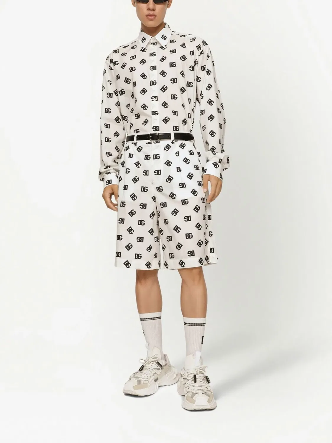 Dolce & Gabbana Рубашка Monogram белая — фото 2