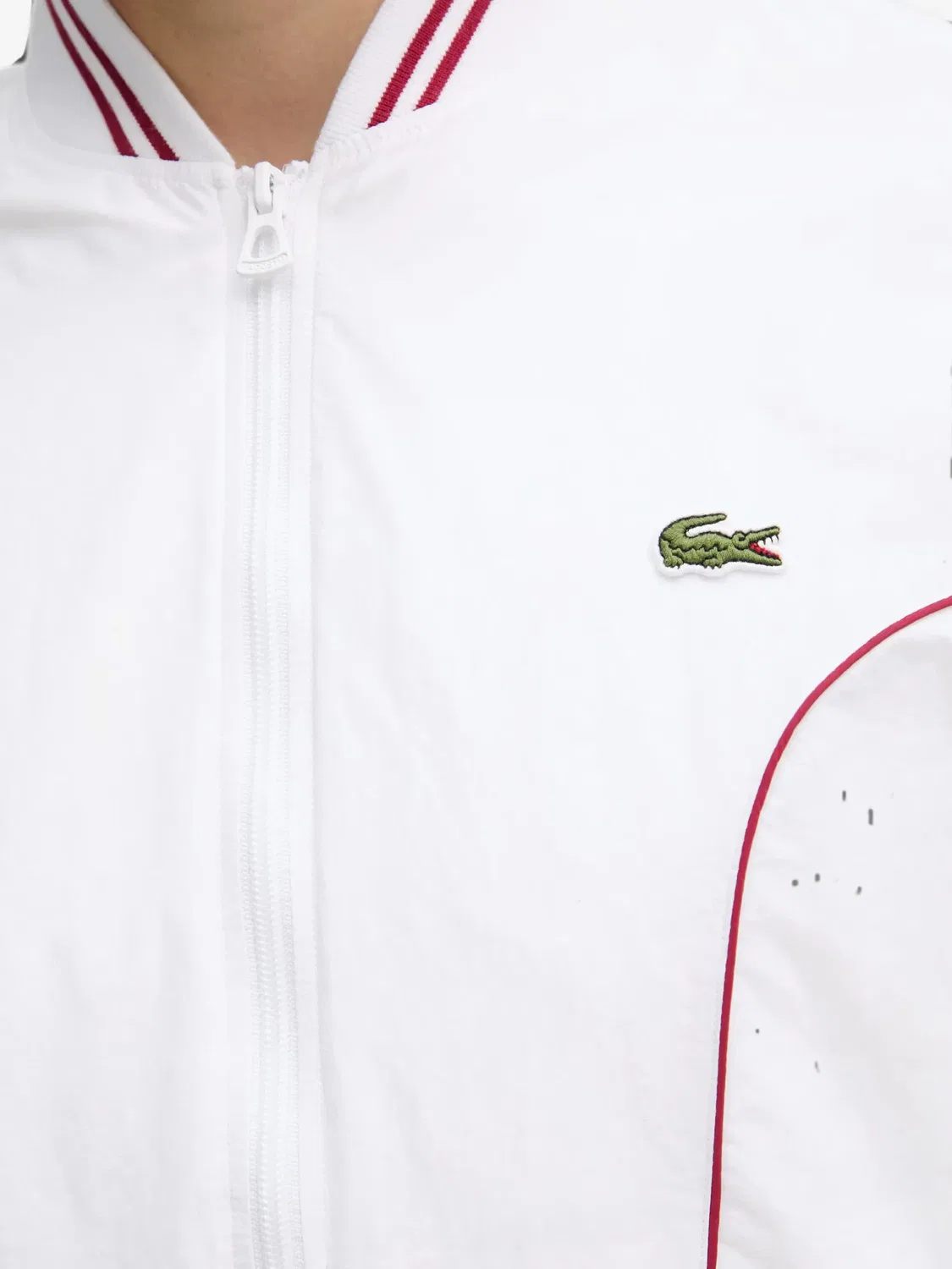 Куртка с логотипом белая Lacoste, белый — фото 2