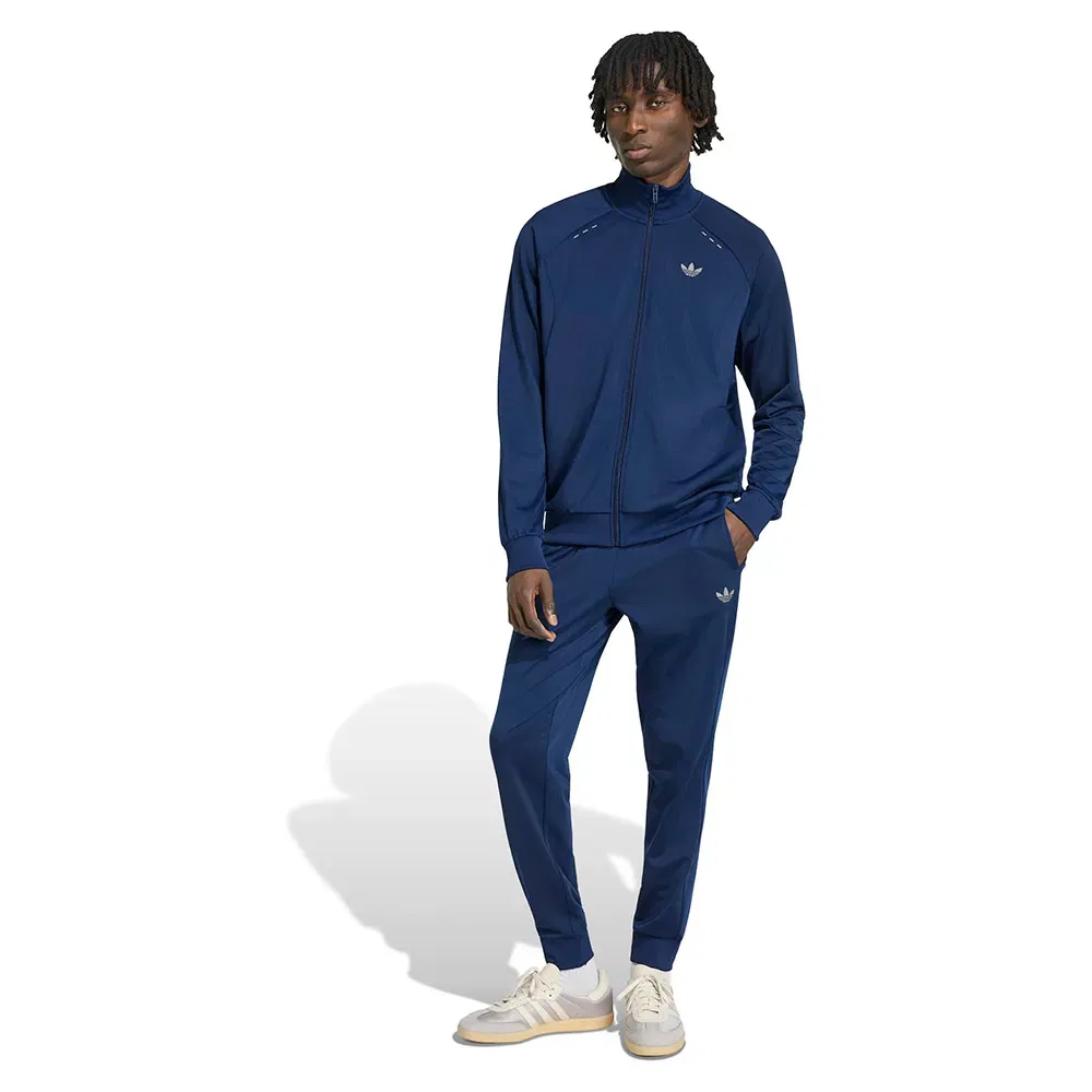Мужской спортивный костюм из полиэстера Tech Trefoil Essentials Track Set Adidas Originals, Blue