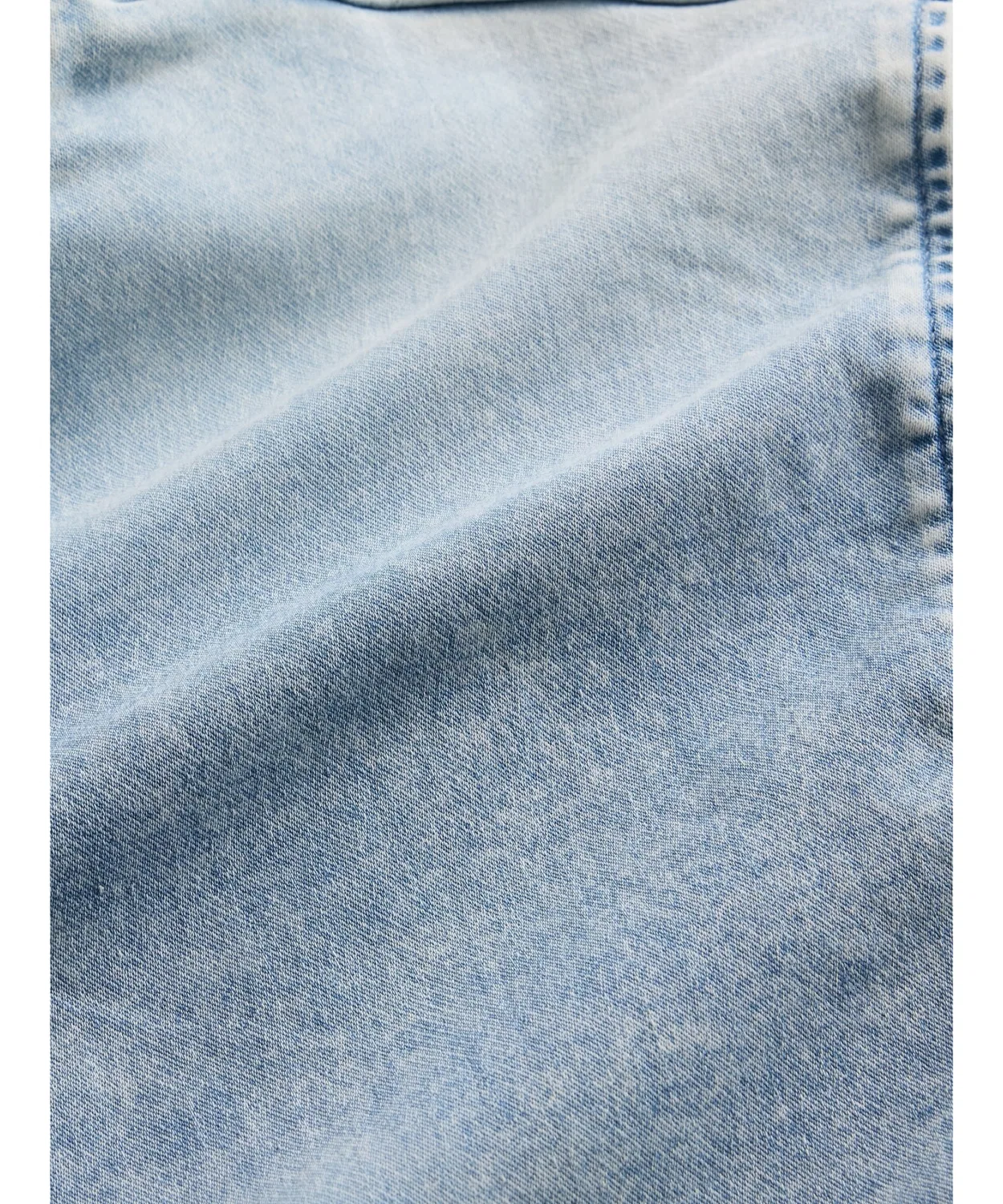Детский джинсовый худи с капюшоном, молнией, короткий GAP, Light Indigo Blue — фото 2