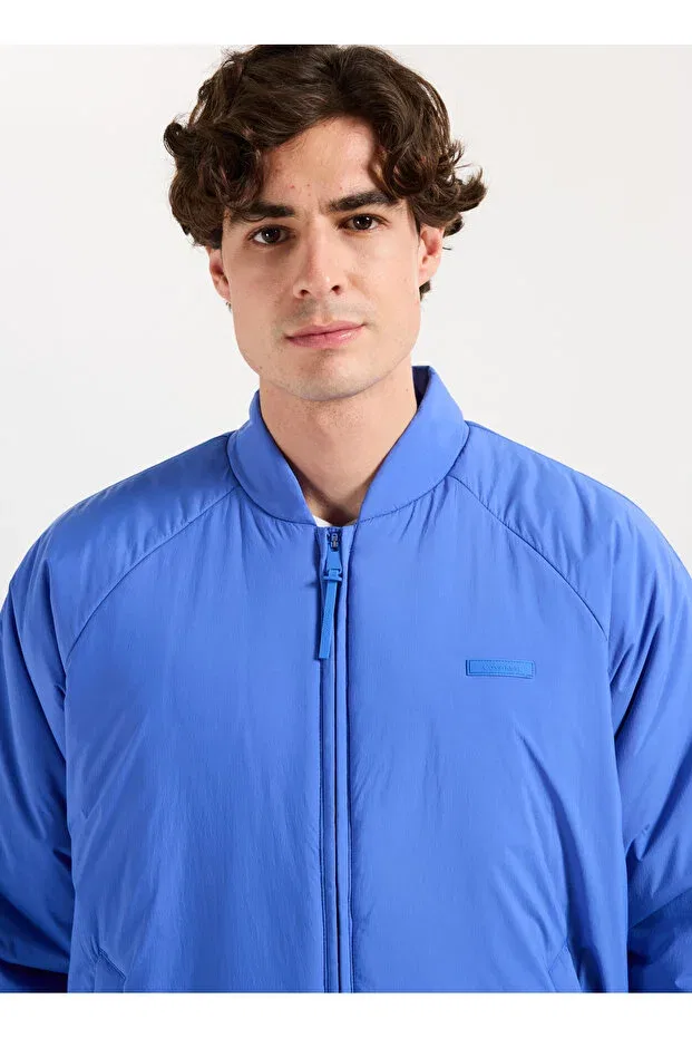 Мужская куртка-бомбер с принтом Calvin Klein, Saks - Blue — фото 2