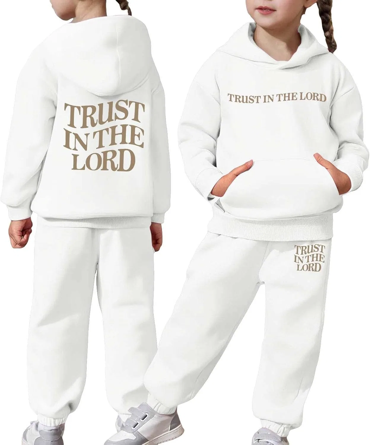 Детский спортивный костюм Christian Hoodies, белый