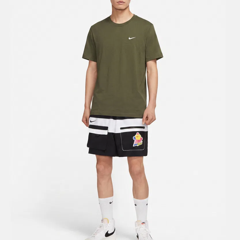 Мужская футболка с круглым вырезом Army Green Nike — фото 3