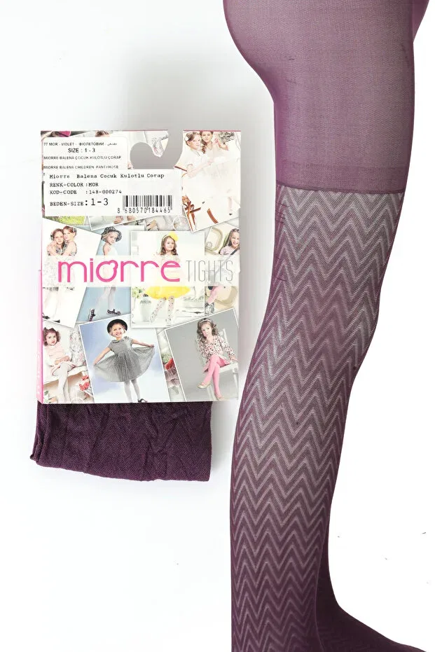 Детские колготки для девочек текстурные Miorre, Purple