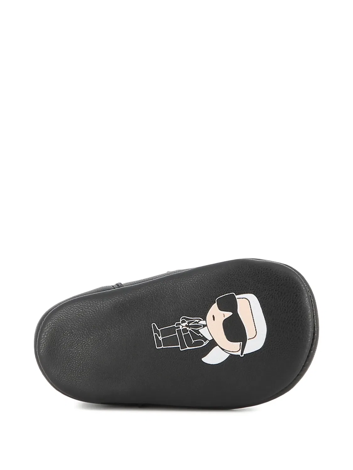 Пинетки из шерпы с логотипом Karl Lagerfeld Kids, нейтральные цвета — фото 2