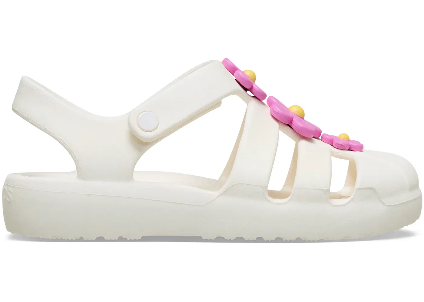 Детские сандалии с принтом Crocs Classic Flower Fisherman Sandal Crocs, Chalk