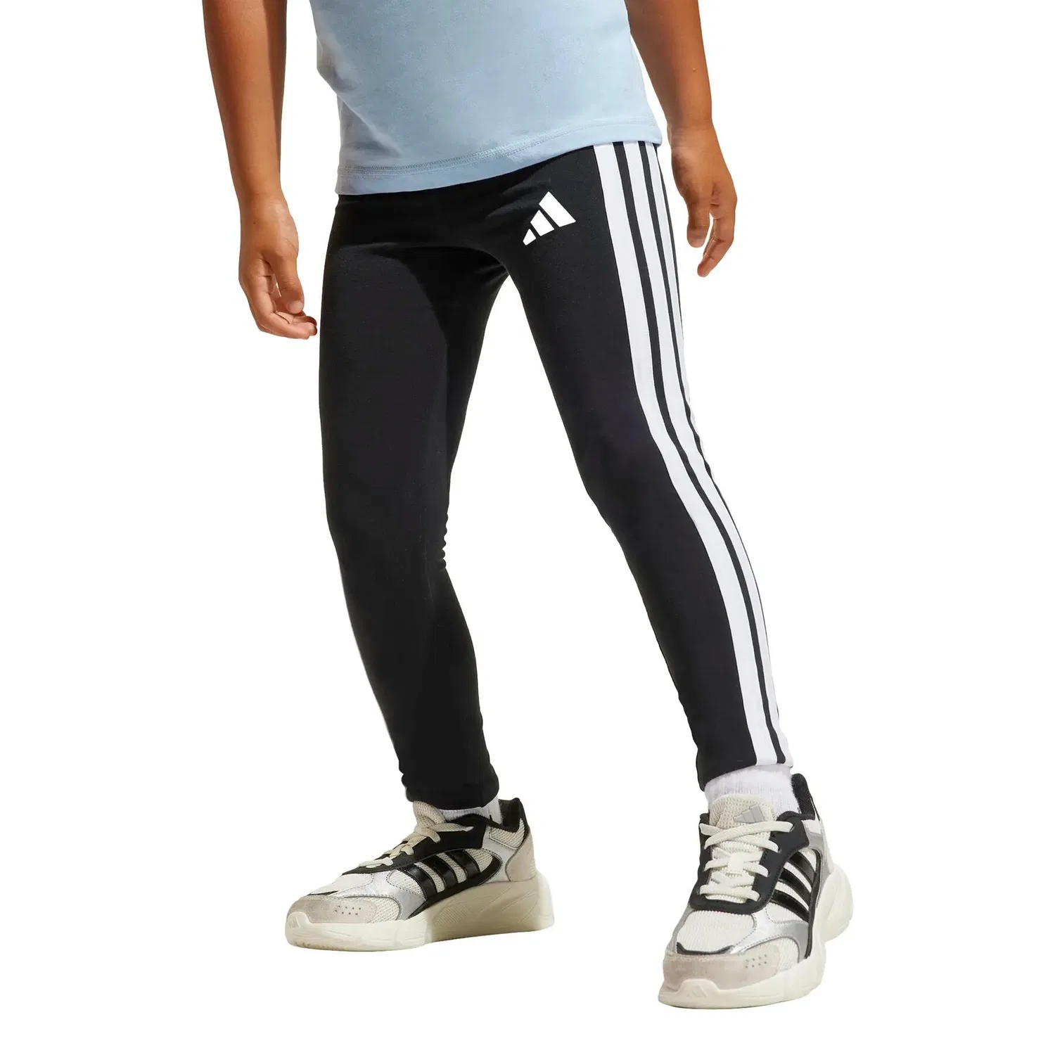 Детские леггинсы с тремя полосками adidas Essentials, Черный — фото 3
