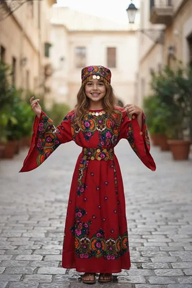 Детское платье для девочек с принтом Elegant Generic Brands, Red — фото 2