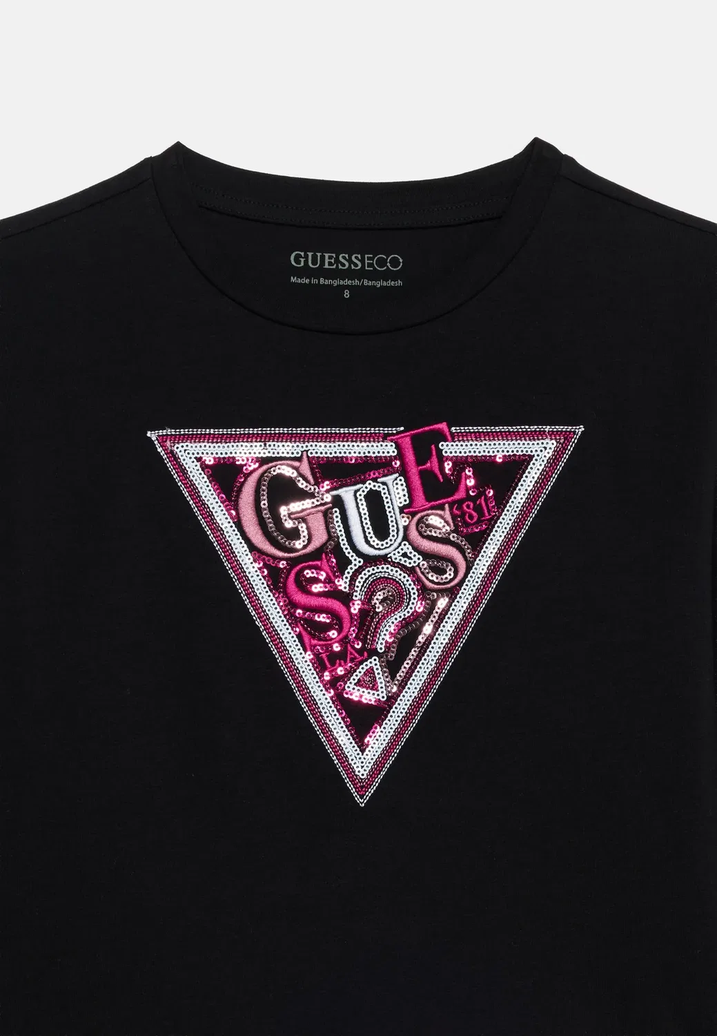 Детская/Подростковая миди-топ с длинными рукавами Guess, Jet Black — фото 4