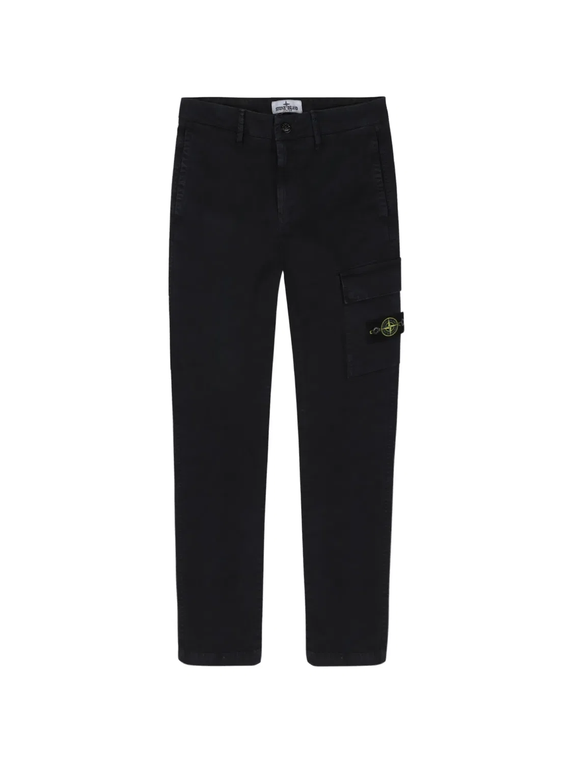 Брюки с нашивкой-логотипом Stone Island Junior, черный