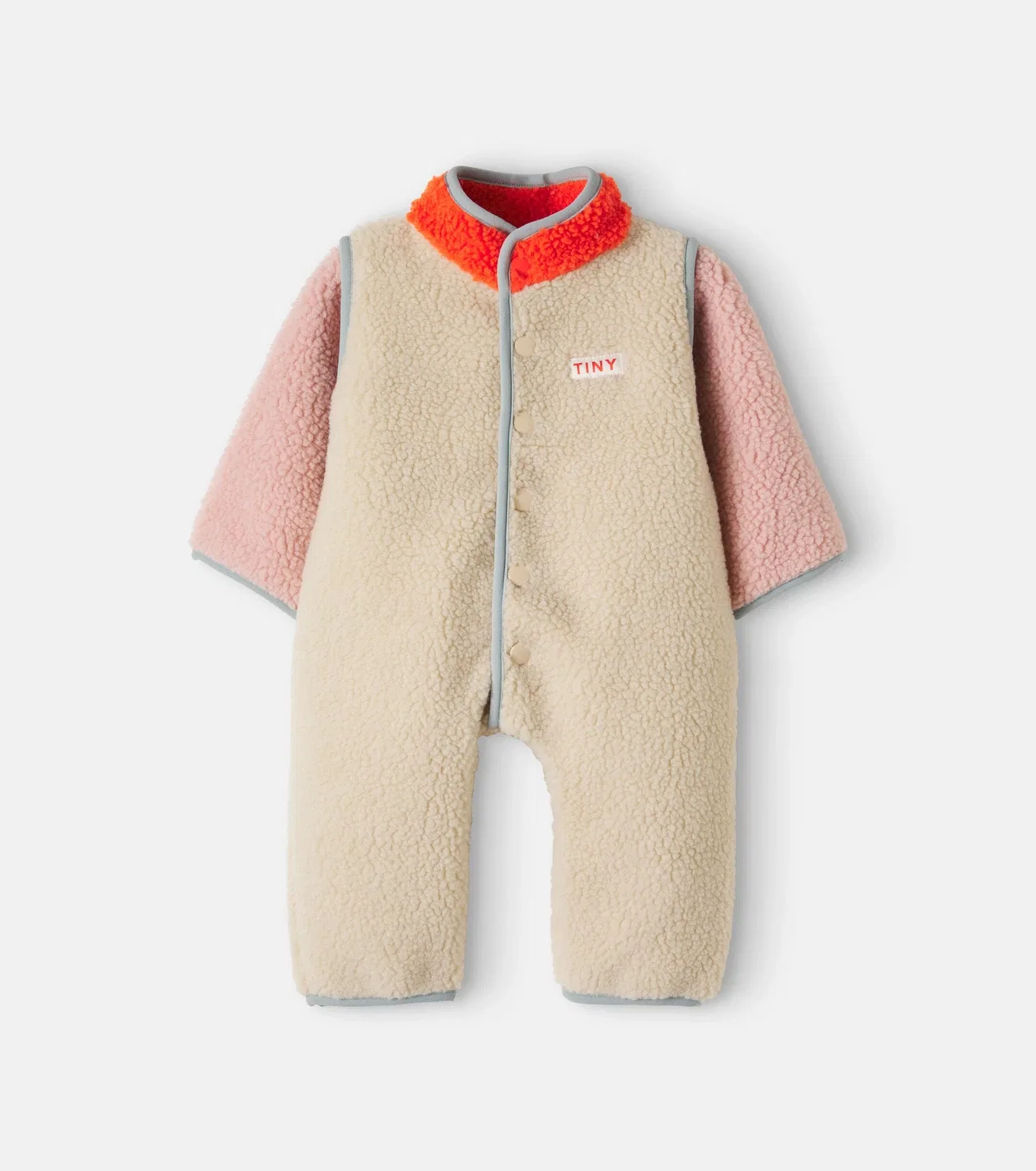 Комбинезон с цветовым блоком Тедди Tinycottons, коричневый
