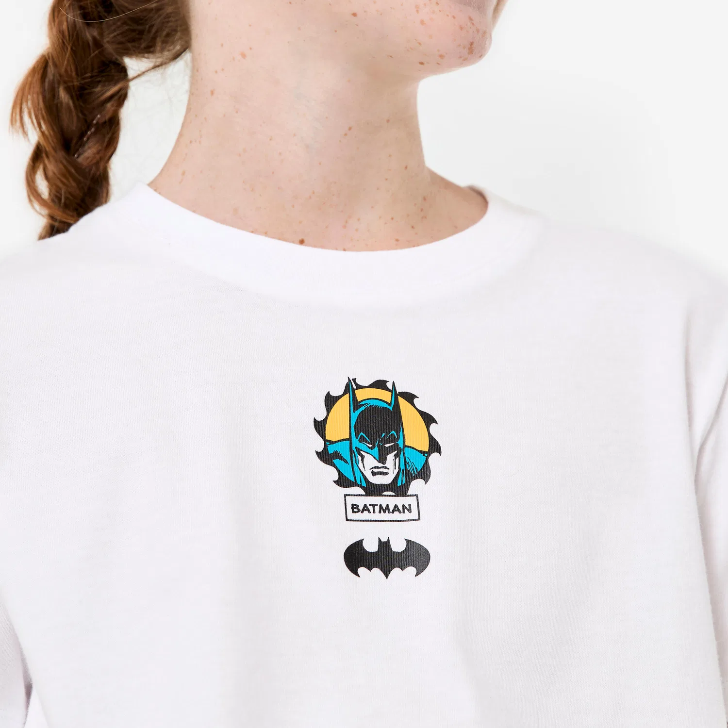 Детская футболка с принтом Batman Decathlon, Ultraweiß Currygelb — фото 3