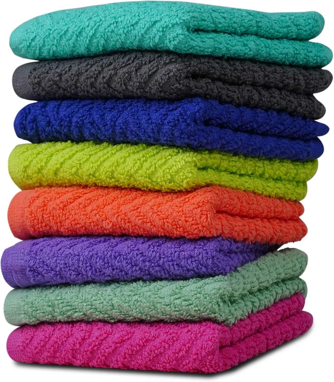 Махровая салфетка из 100% хлопка ZUPERIA, набор 8 шт, 30x30 см, Mixed