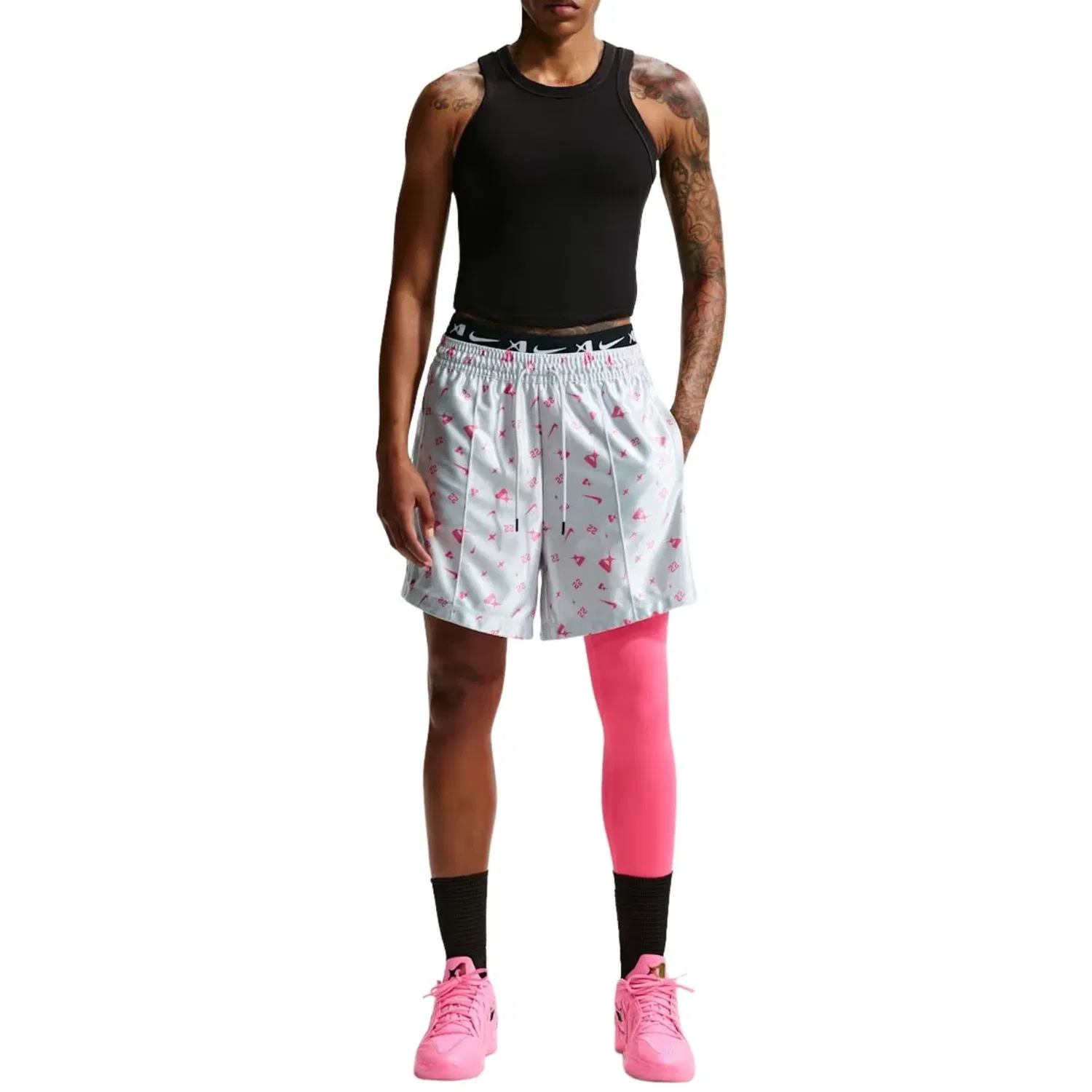 Женские шорты Nike Dri-FIT A'ja Wilson Pure Platinum Hyper Pink, розовый — фото 3