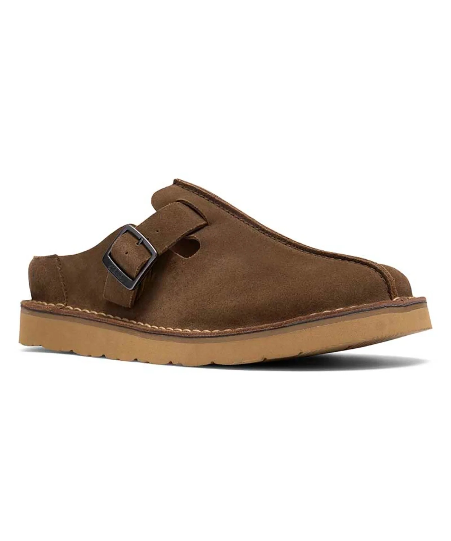 Мужские слипоны из кожи Clarks Solsbury Mule цвета хаки — фото 2