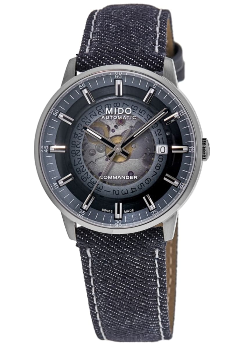 

Мужские часы Mido Commander Gradient Blue Dial с тканевым ремешком M021.407.18.411.00, синий