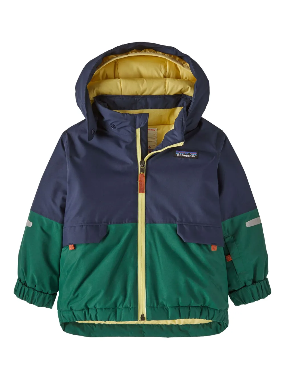 

Куртка с цветными блоками и нашивкой-логотипом Patagonia Kids, синий