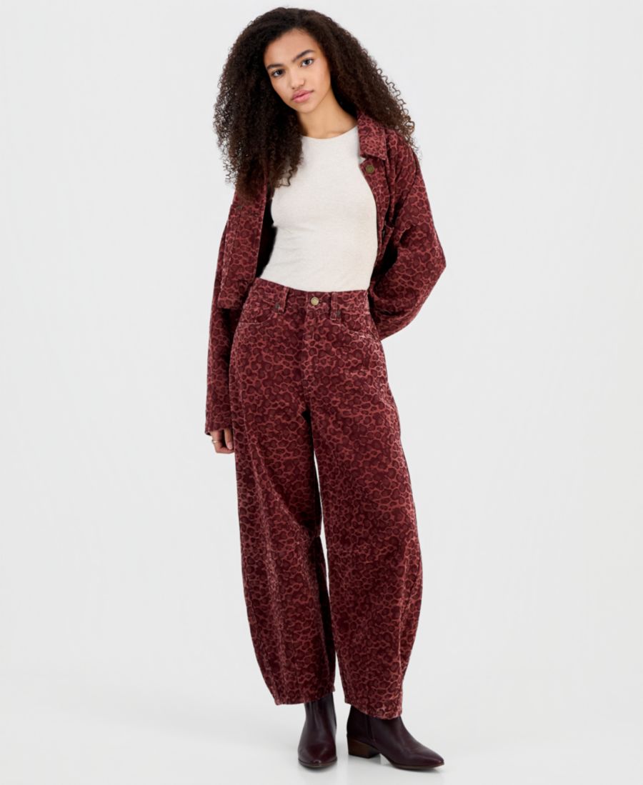 

Женские джинсы с высоким верхом и фасонными штанинами, с анималистическим принтом и бархатистым покрытием BLANK NYC, Fomo Fuel