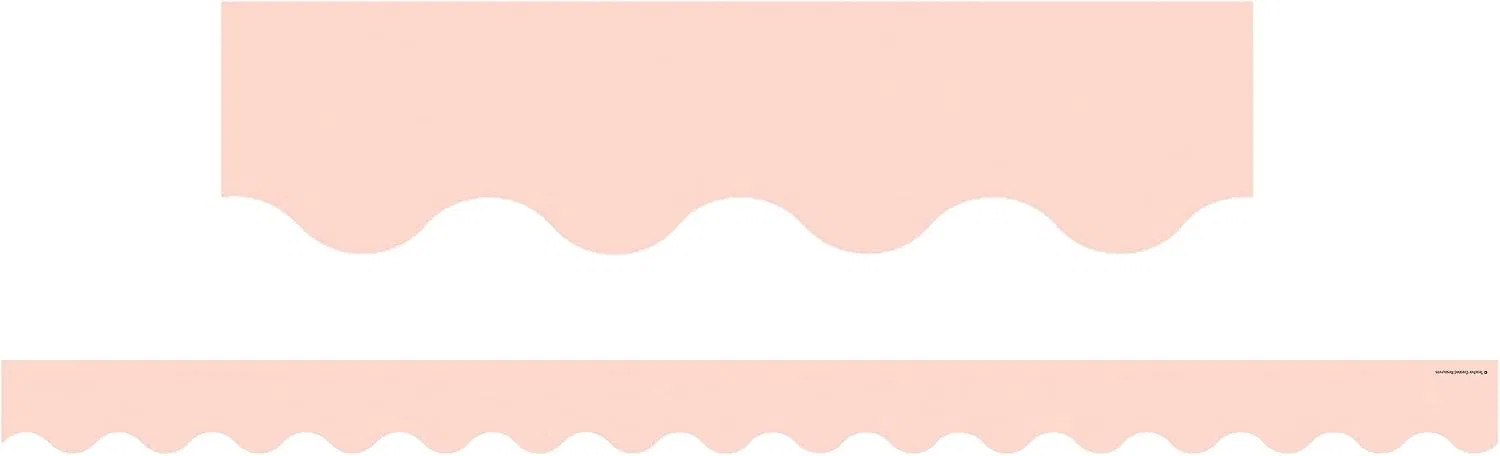 Румяна Blush Scalloped Border Trim, Teacher Created Resources, 6 упаковок, 35 футов, Белый — фото 2