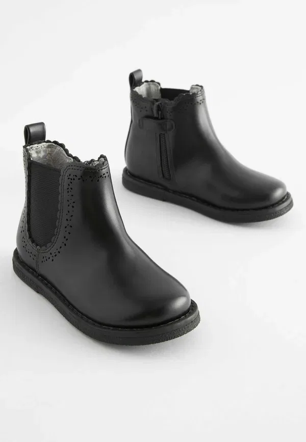 Ботинки челси из искусственной кожи, модель Wide Fit, Next, черный — фото 2