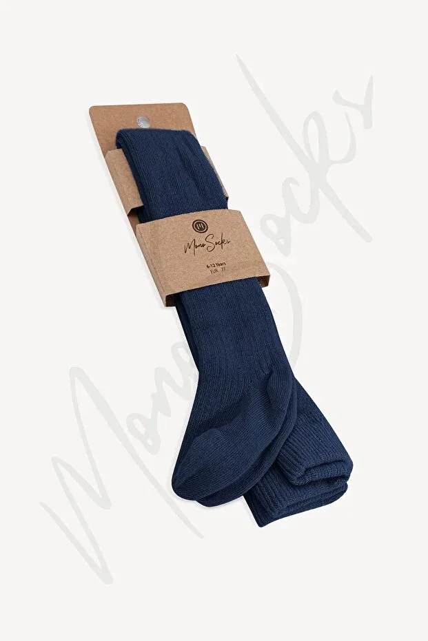 Детские колготки для девочек хлопковые Mono Socks, Navy Blue