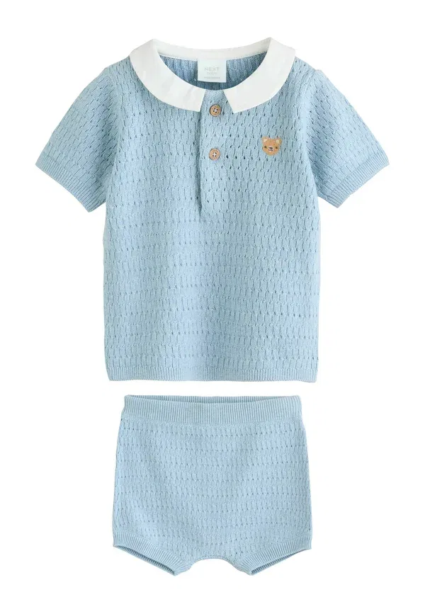 Комплект из футболки и шорт, хлопок, Regular fit, Next, синий