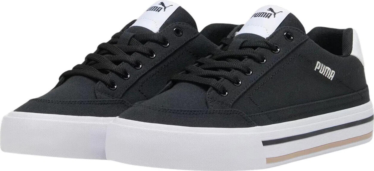 Детские кроссовки с классическим дизайном Puma Court Classic Puma, Цвет Schwarz Weiss — фото 2