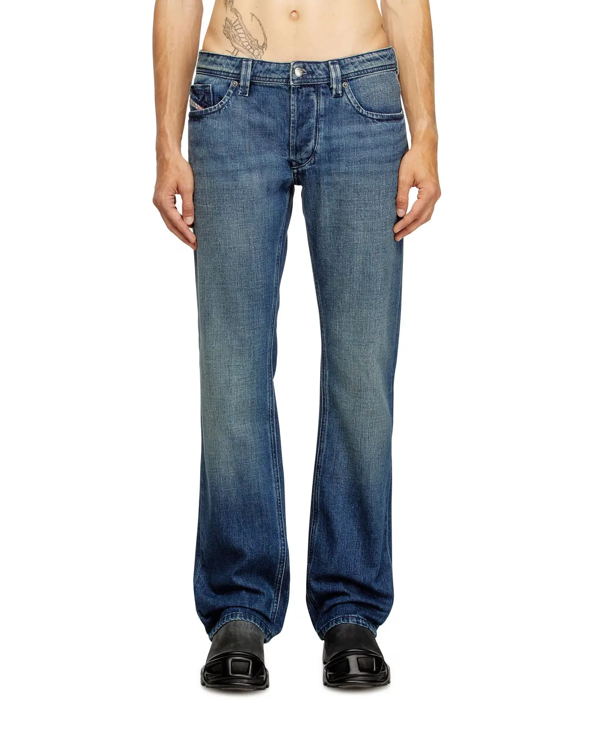 Мужские джинсы regular из хлопка Diesel, Azul Denim