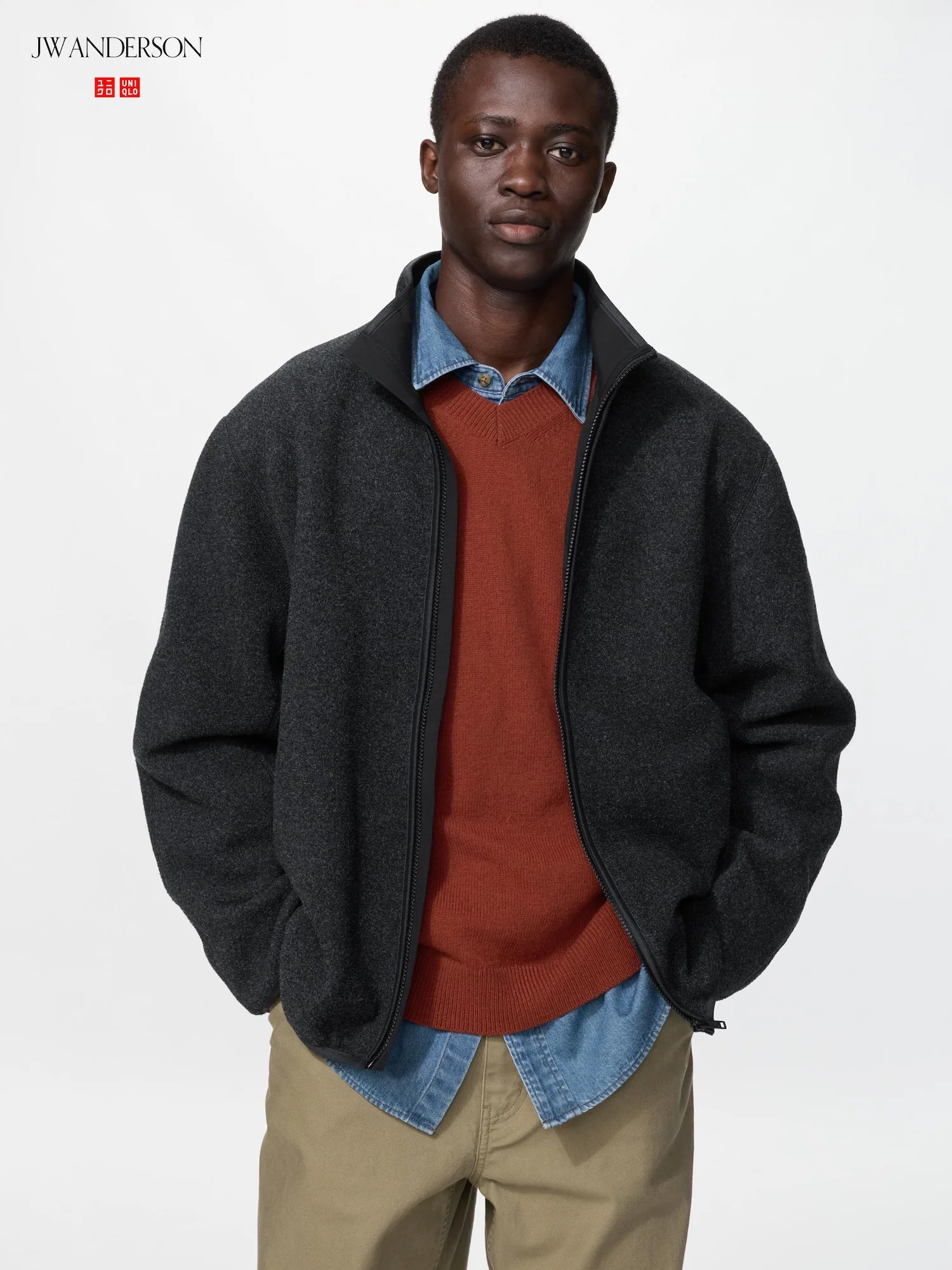 Флисовая куртка Uniqlo x JW Anderson Windproof, 09 черный