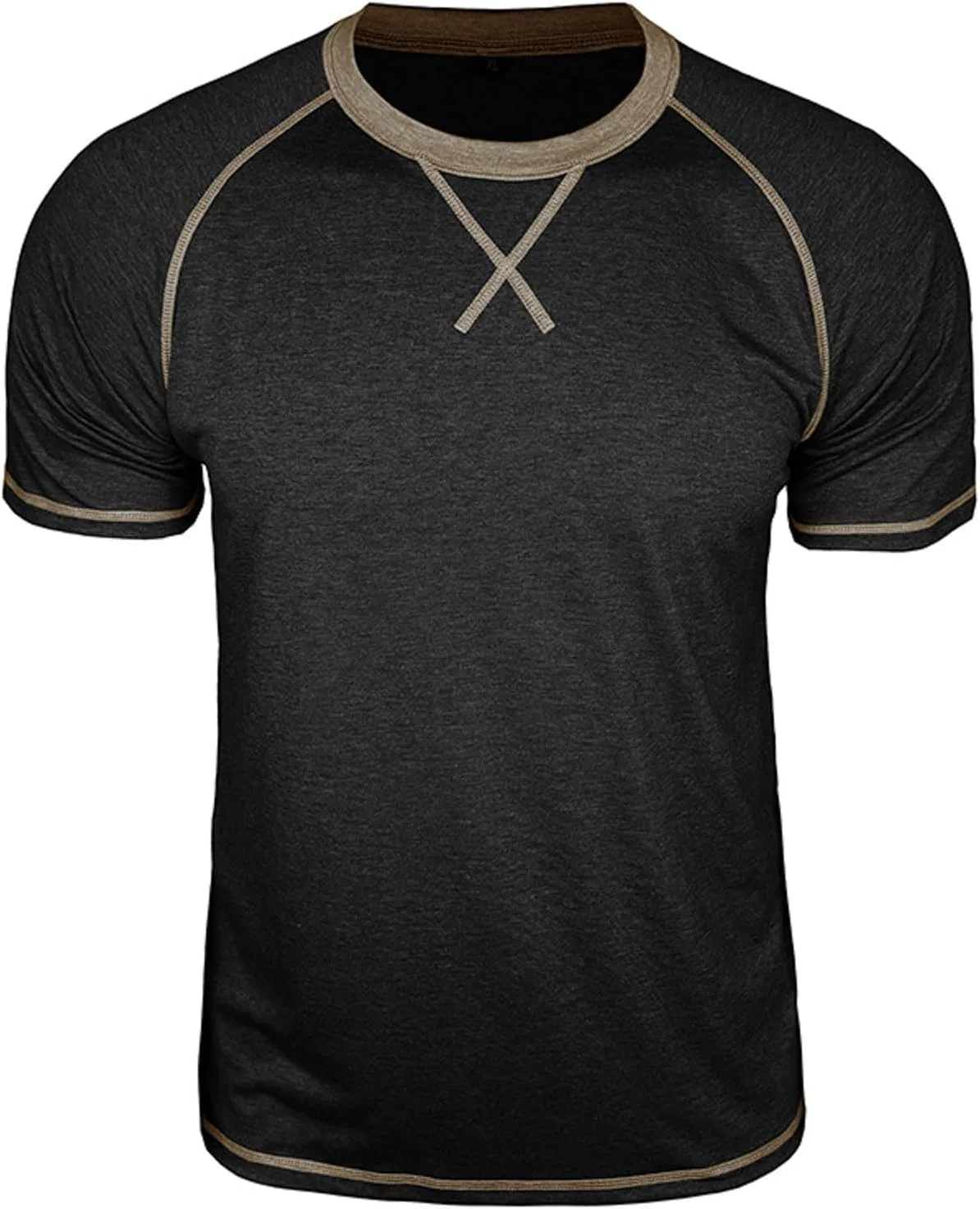 Мужская футболка с круглым вырезом Regular Fit, Black — фото 4