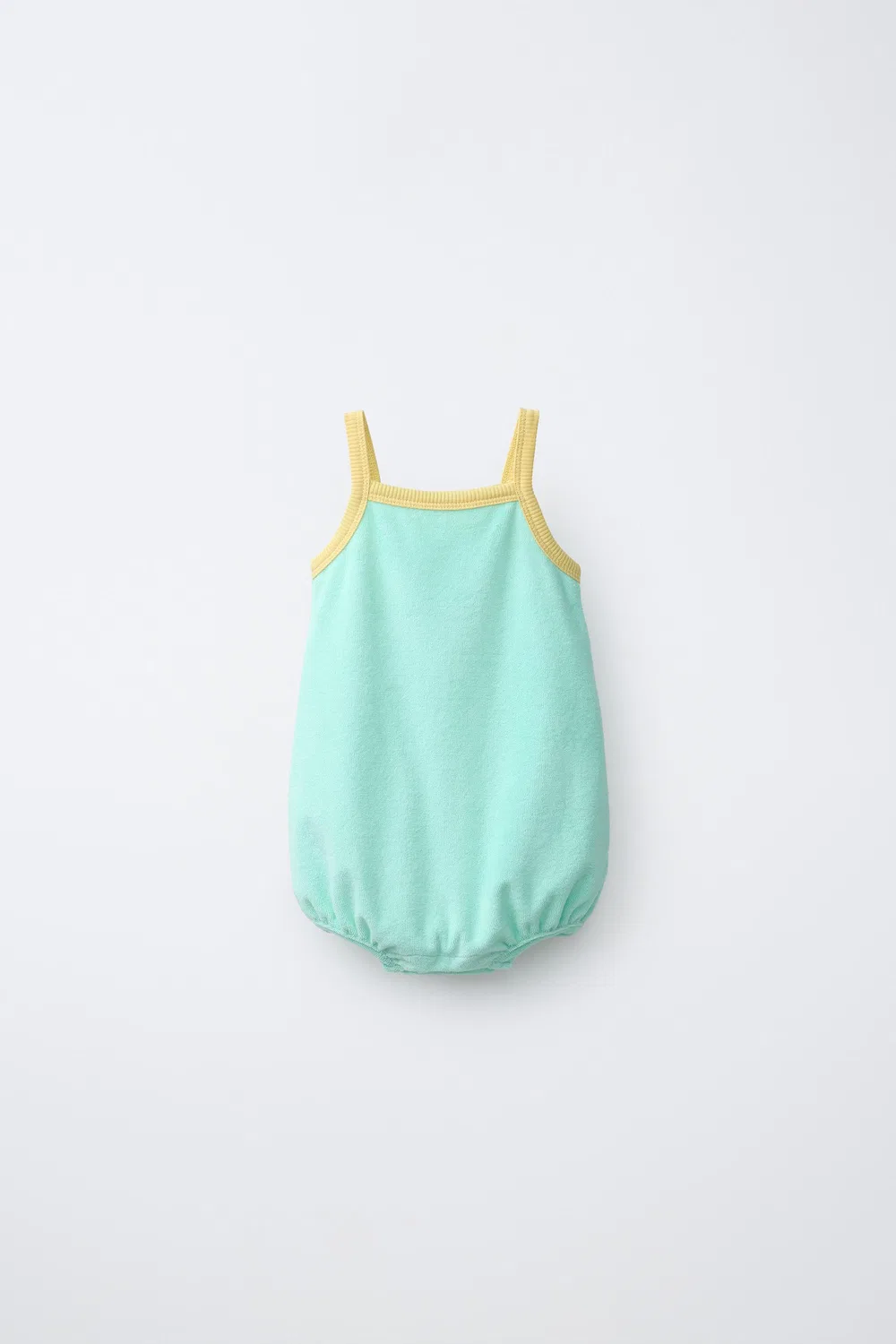 Комбинезон из контрастной махровой ткани ZARA, Washed Green