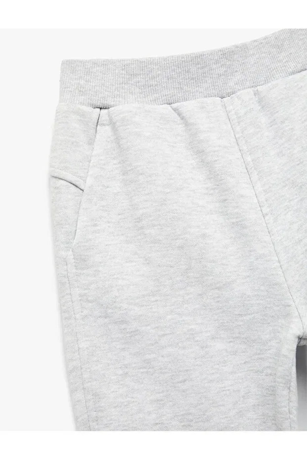 Детские спортивные штаны для девочек с карманами Basic jogger Koton, Gray — фото 3