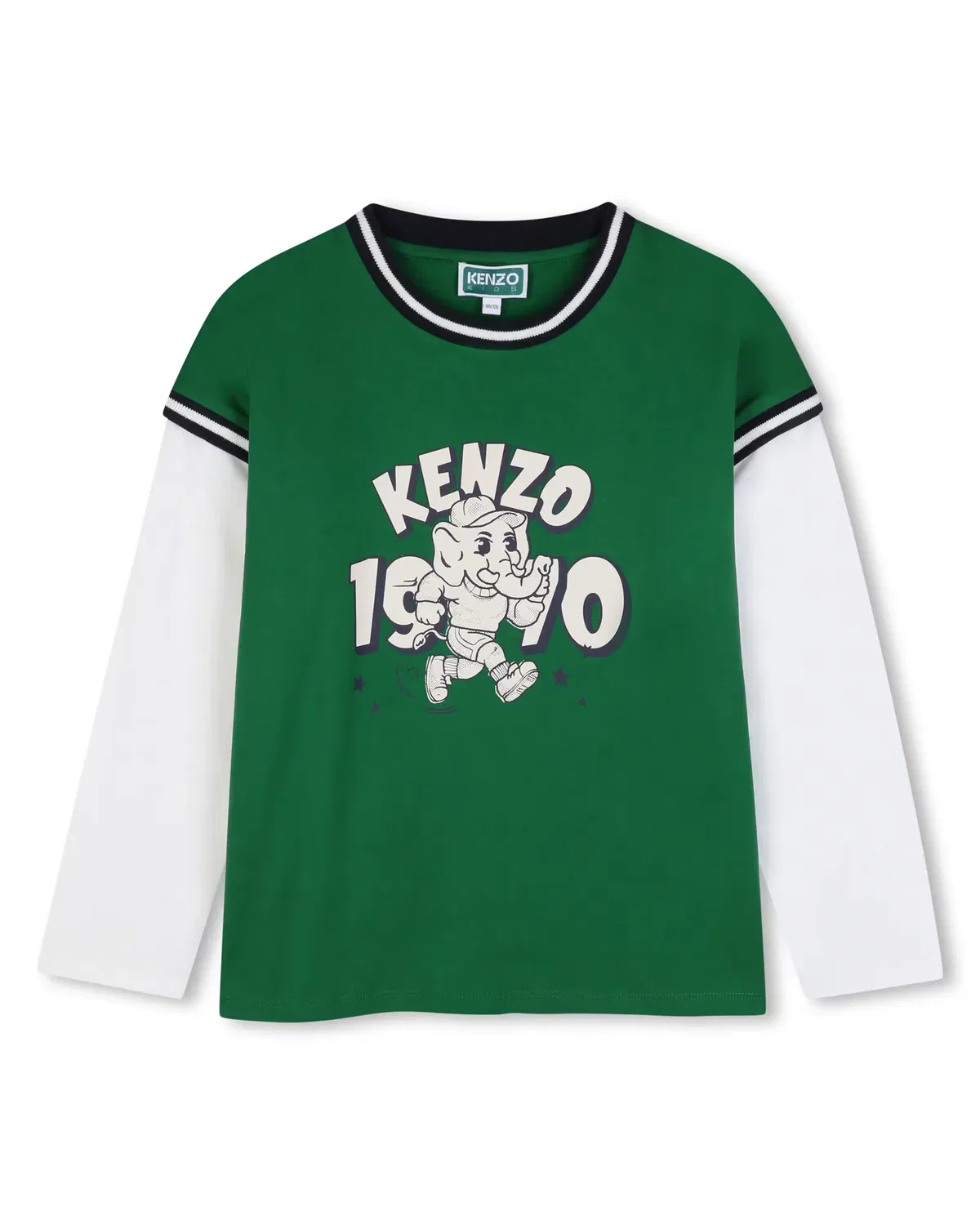 Детская футболка с длинным рукавом для мальчиков Kenzo Kids, Kaki