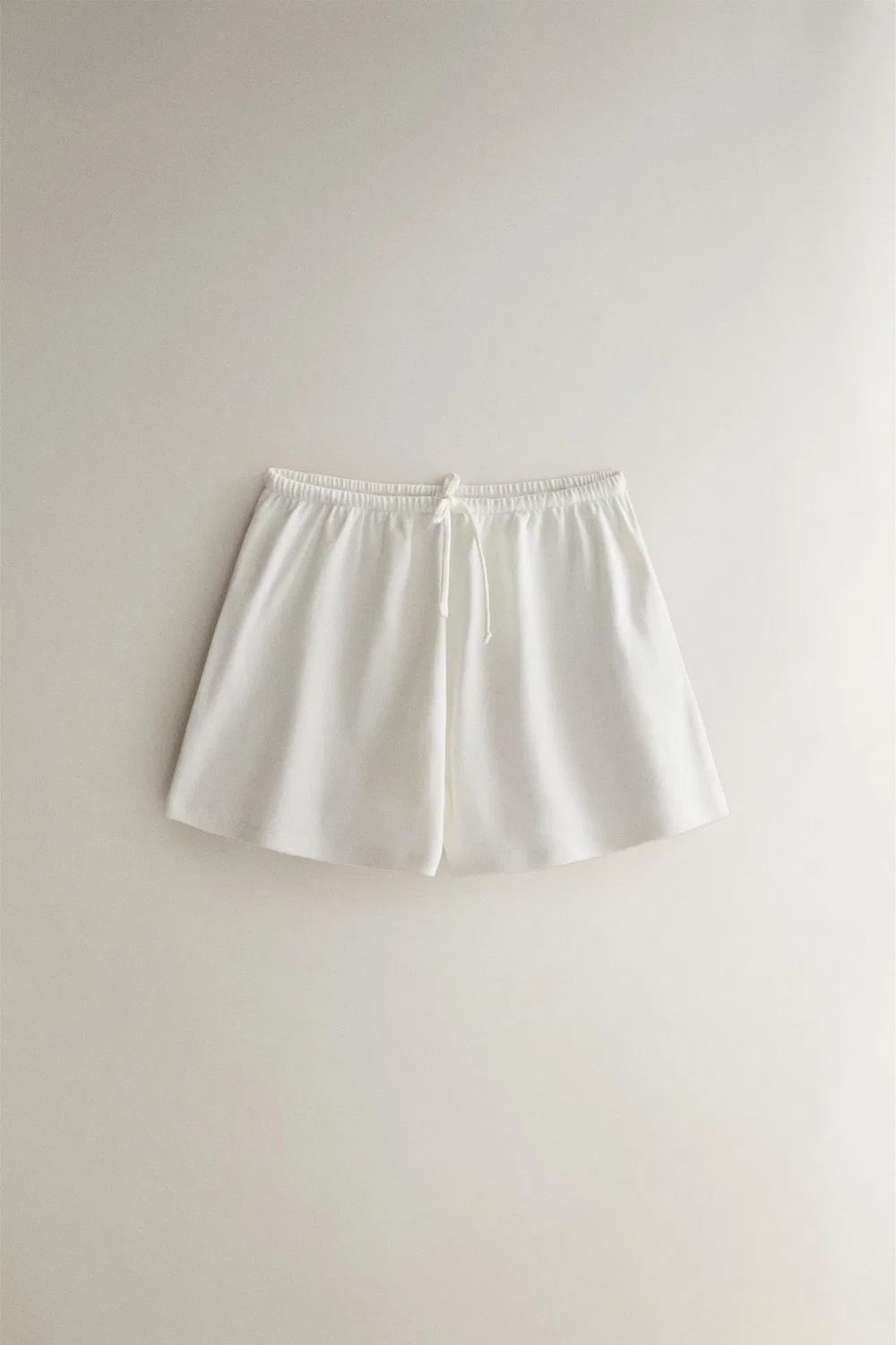 Хлопковые трикотажные шорты ZARA, Oyster-white