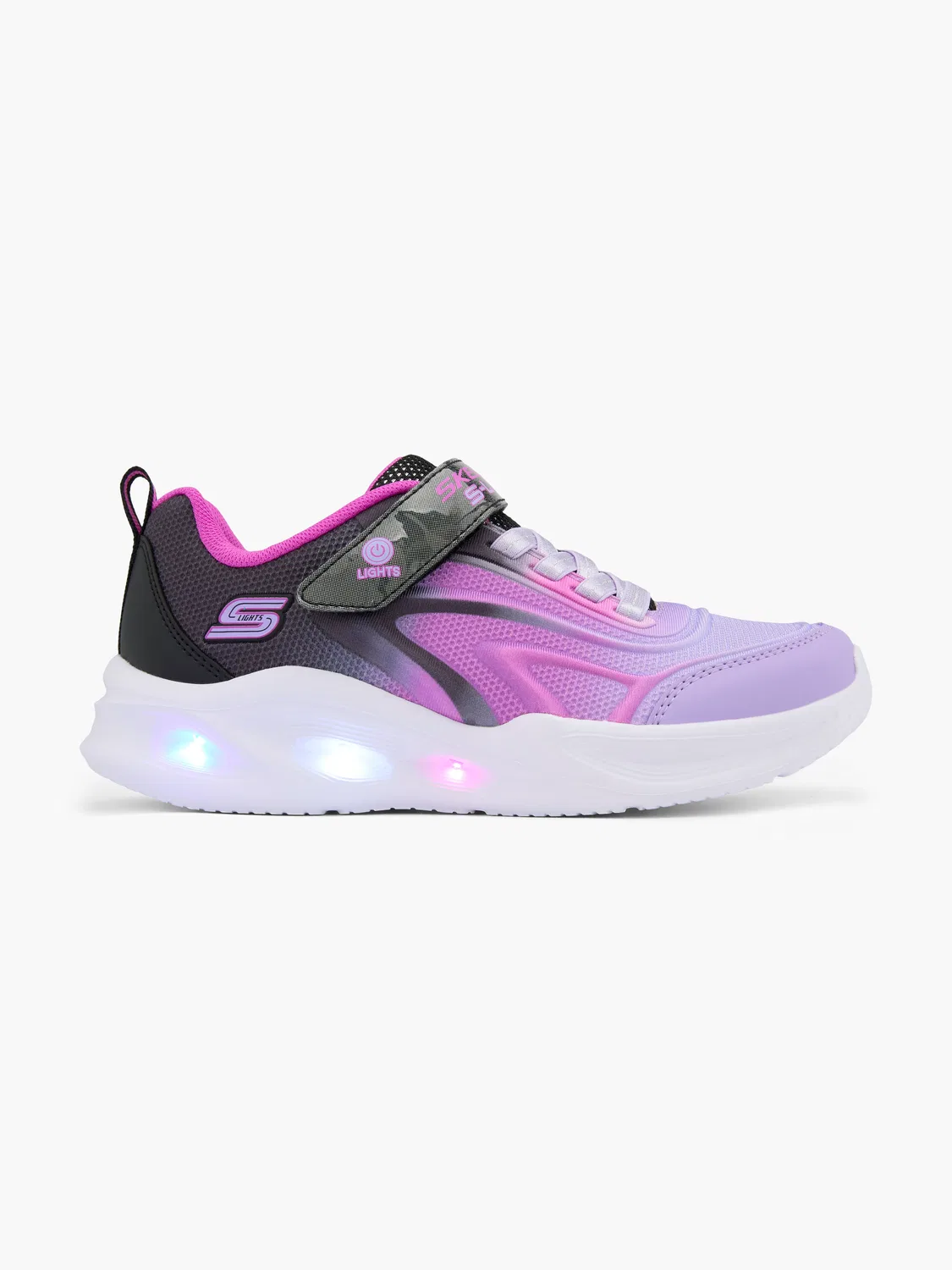 Детские кроссовки со светодиодами Skechers SOLA GLOW, фиолетовый