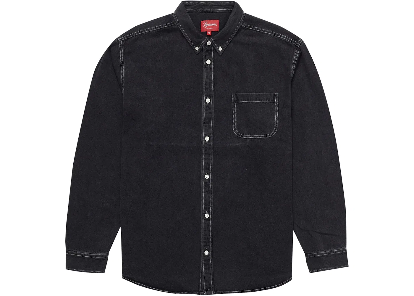Мужская рубашка с аппликацией Supreme Shirt, Black — фото 2