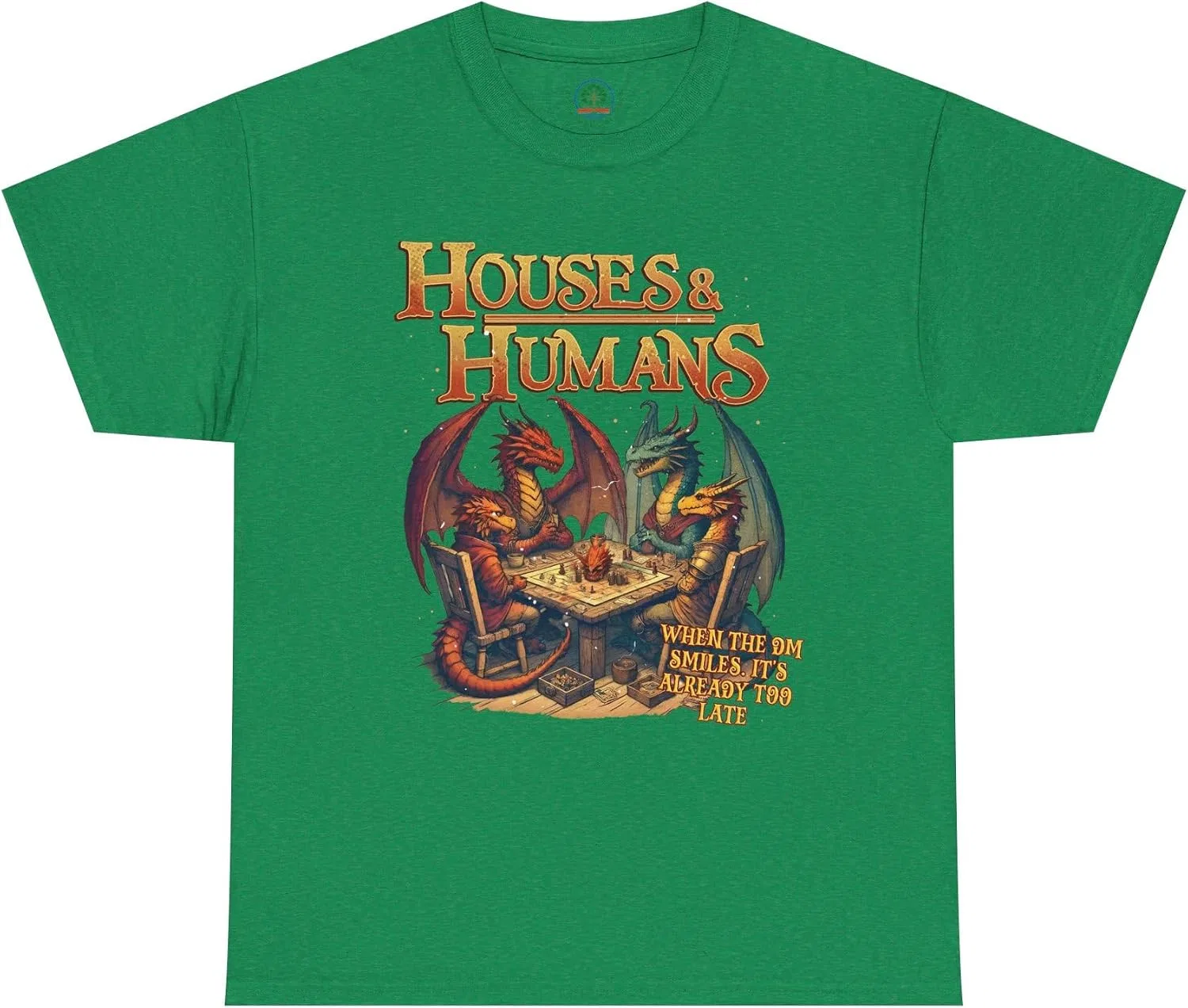 Мужская футболка с принтом Houses and Humans Role-Playing Tee, Antique Irish Green