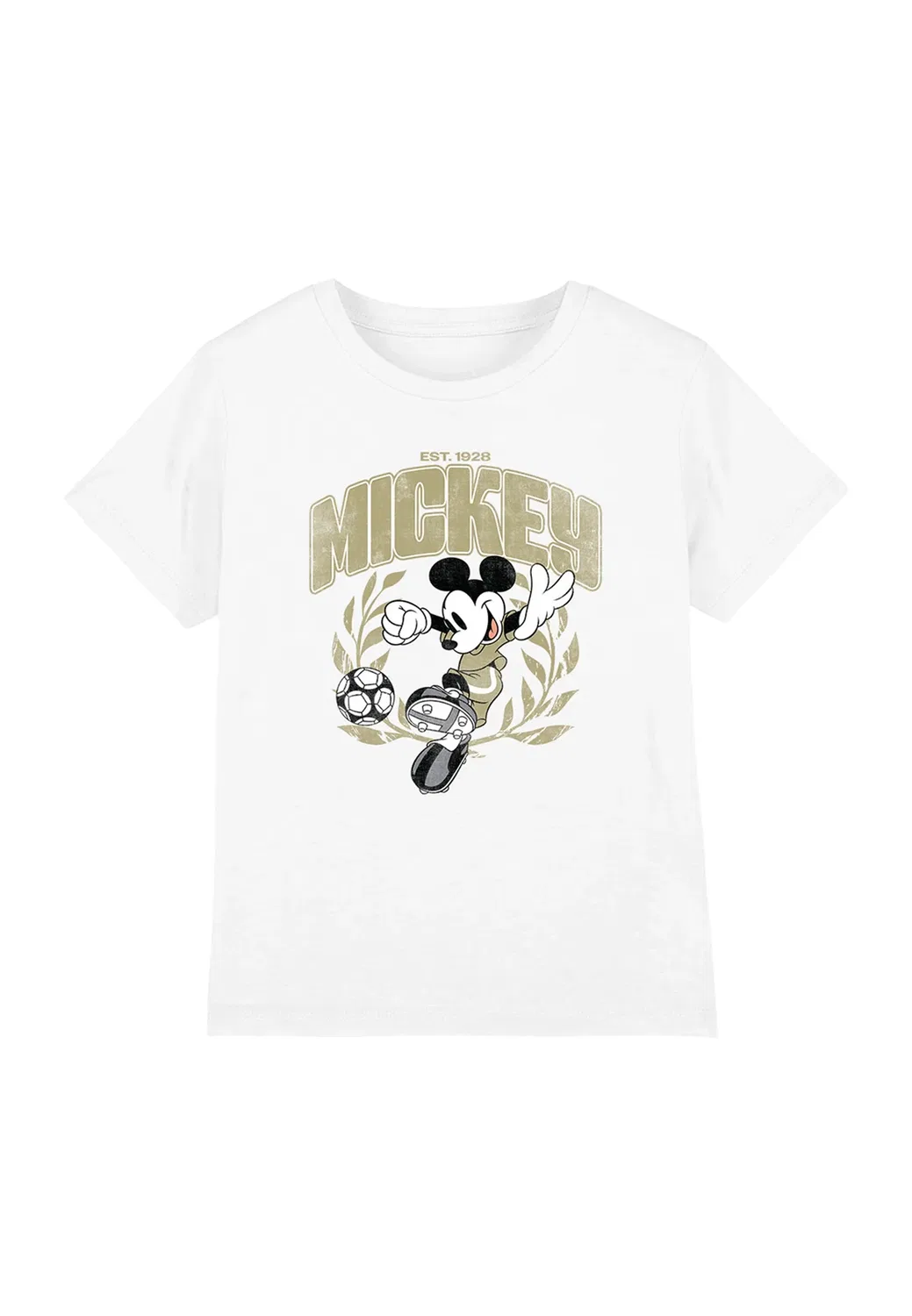 Футболка с принтом Микки Мауса и лавровым венком Disney, White