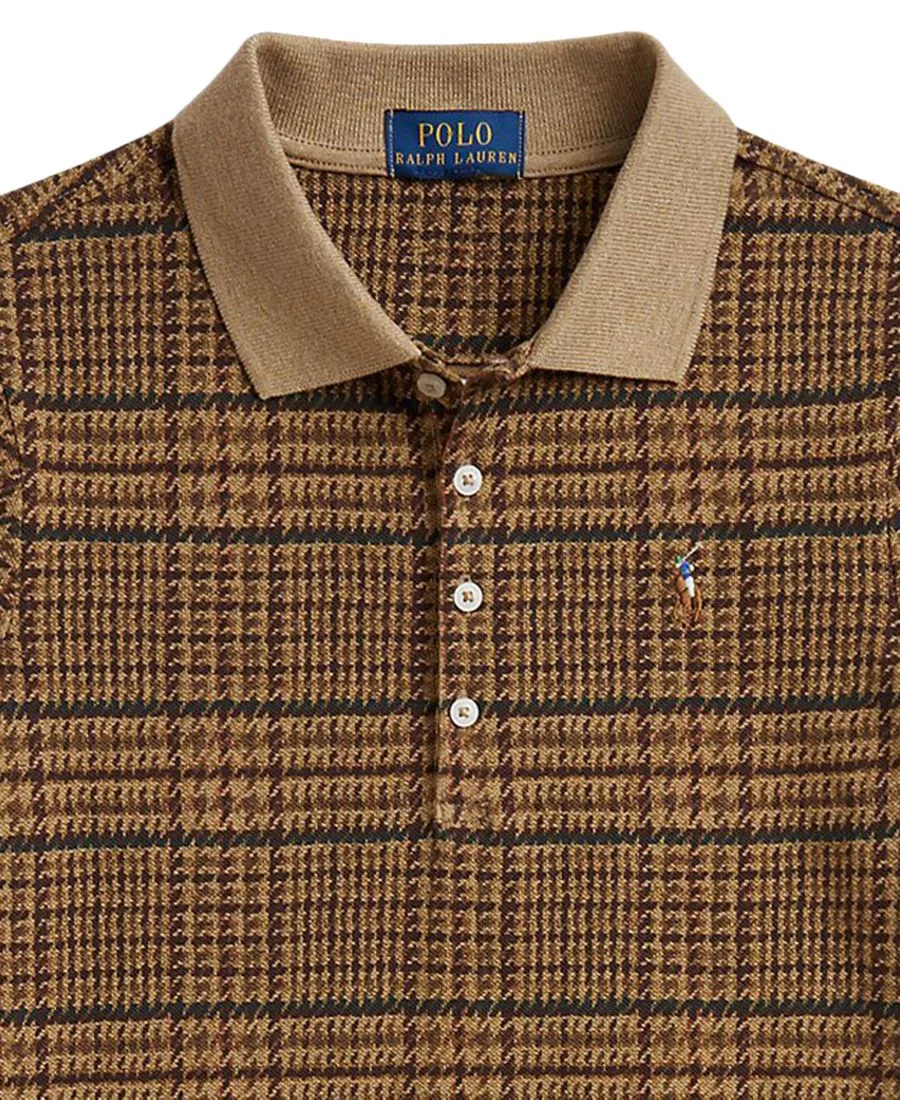 Платье-поло из твидового трикотажа с вышивкой Polo Ralph Lauren, Glenview Tweed — фото 3