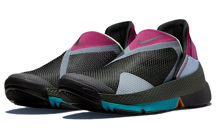 Кроссовки Nike Go FlyEase, черный/лаймовый — фото 3
