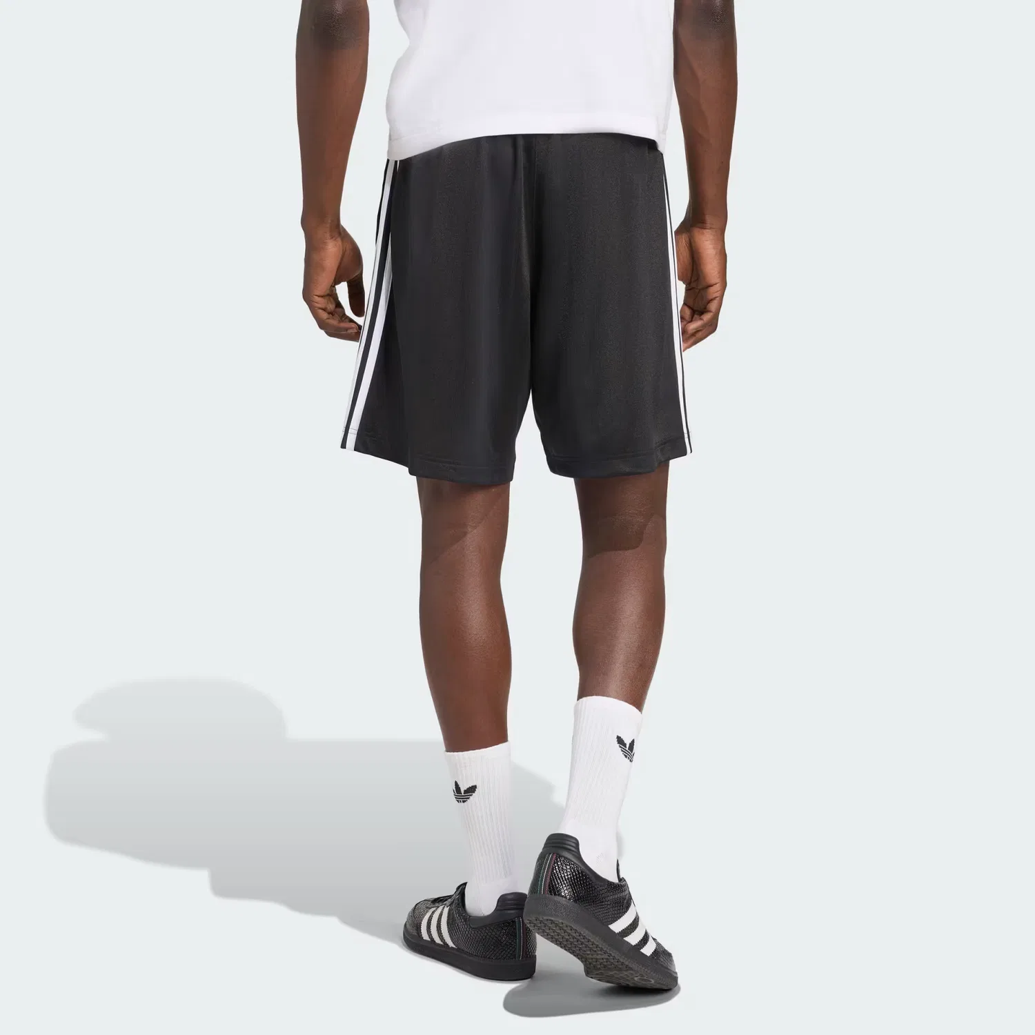 Мужские шорты с жаккардовым плетением Adicolor Adidas Originals, черный/белый — фото 3