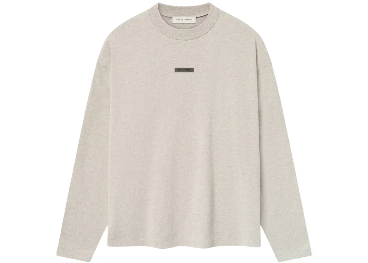 Мужская футболка с длинным рукавом Fear of God Essentials Classic Long Sleeve Tee Fear of God, Heather Stone
