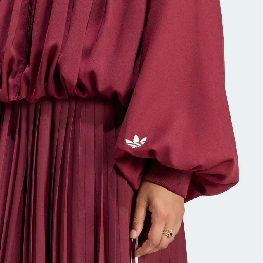 Куртка ADIDAS ORIGINALS для межсезонья, винно-красного цвета — фото 4