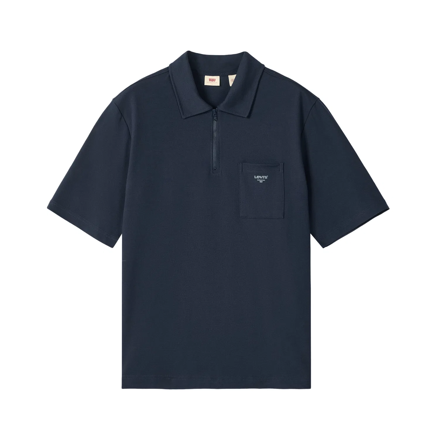 Мужское поло с воротником и умеренным прямым кроем Dark Blue Levis, Dark Blue