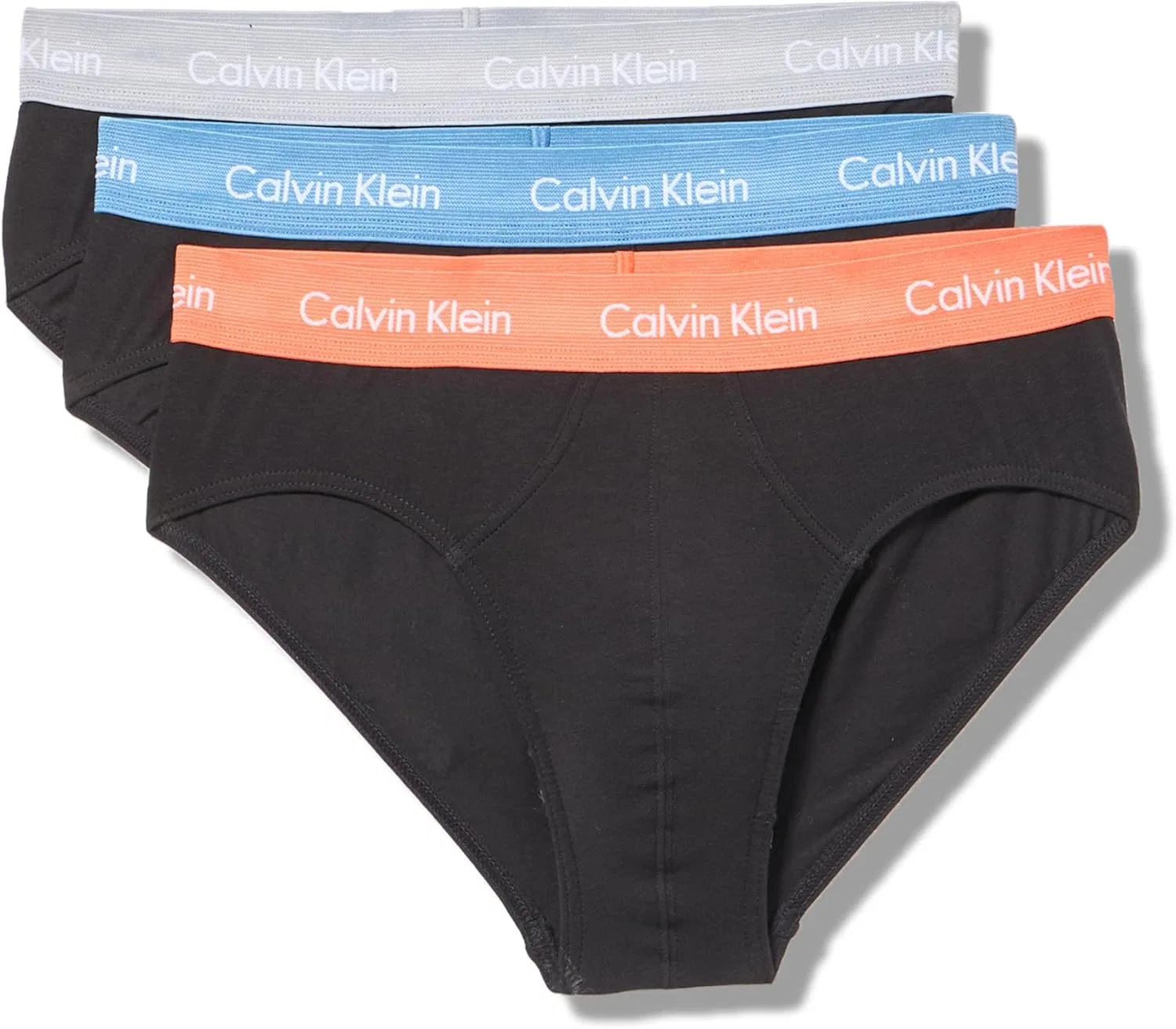 Брифы Calvin Klein, черный/синий/оранжевый/серый