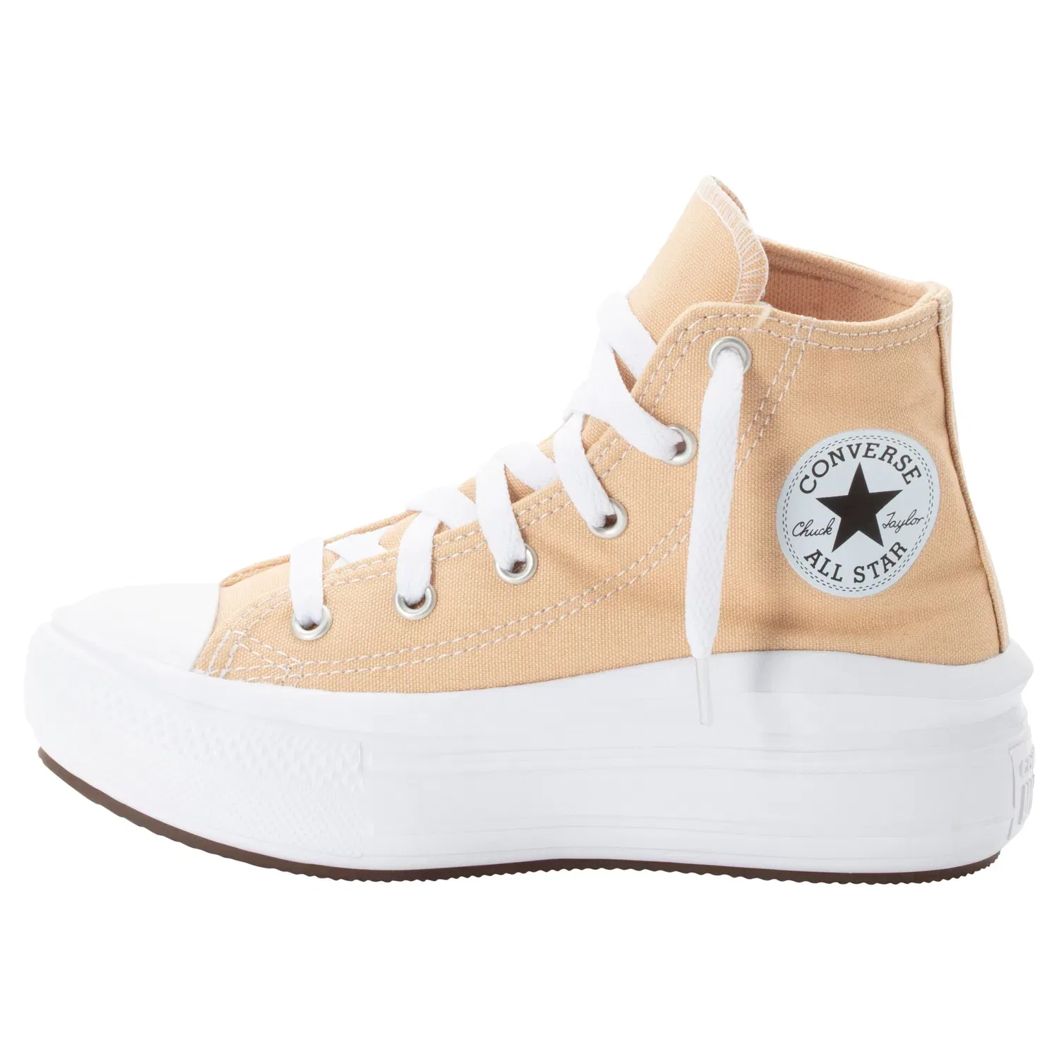 Детские кроссовки высокие Converse, Coastal Dune/White — фото 3