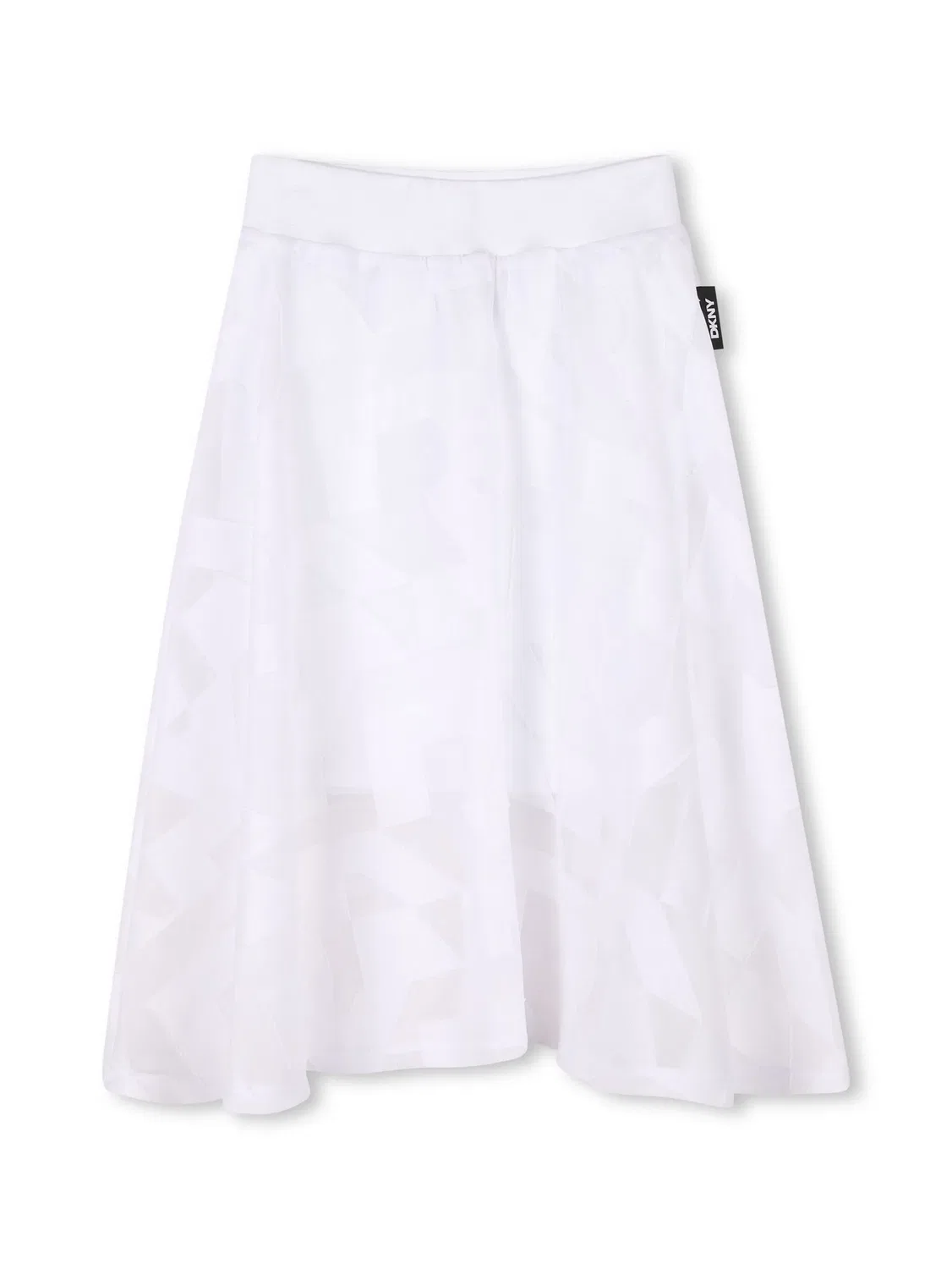 Юбка миди с логотипом DKNY, белый