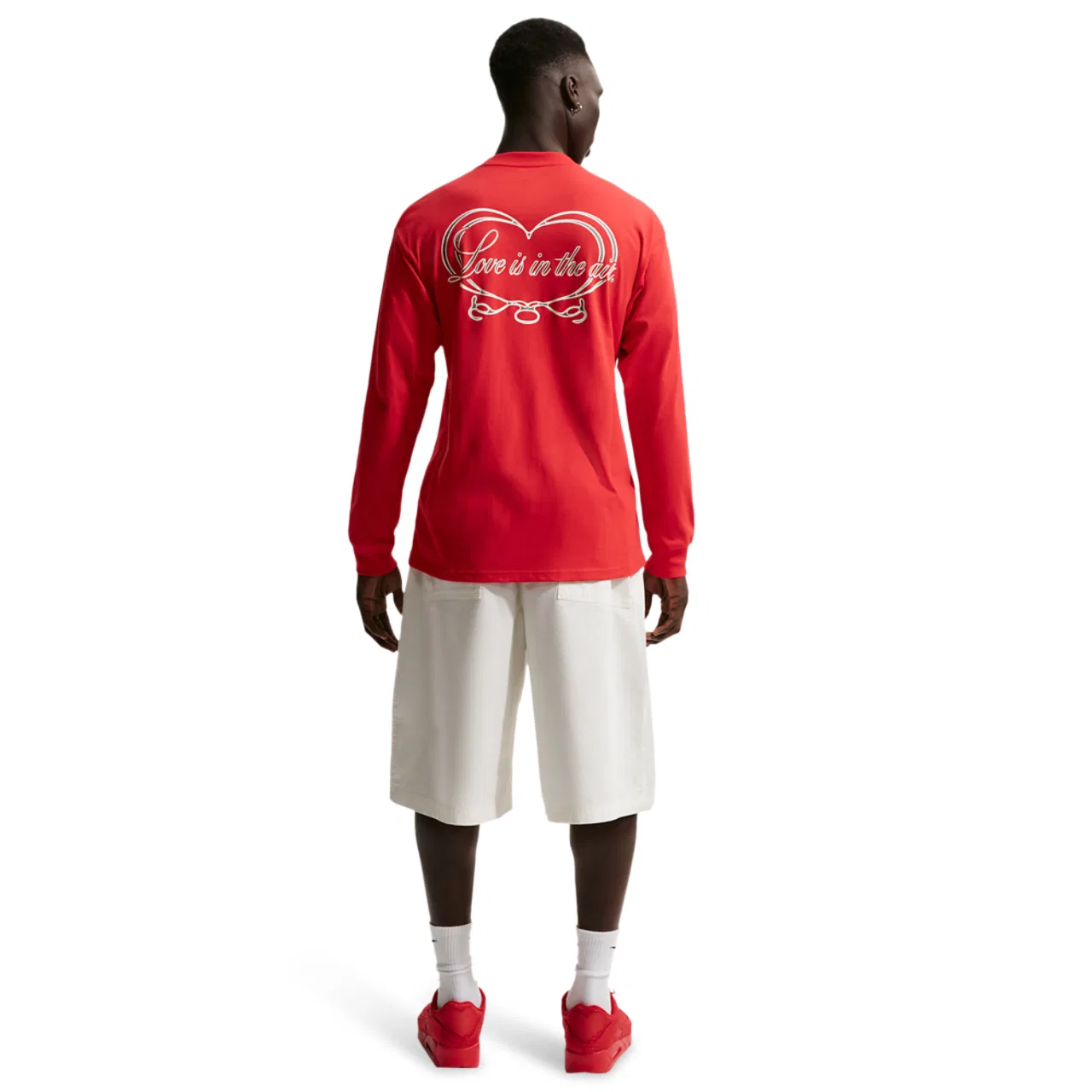 Мужская футболка с длинным рукавом Loose Long Sleeve Tee Nike, цвет University Red — фото 4