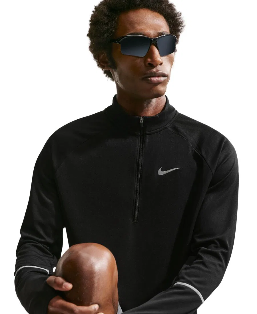 Футболка для бега с длинным рукавом Miler Dri-FIT Nike, Black Reflective Silver — фото 3